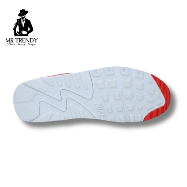 Nike Air Max 90 - White/Red/Grey - Image 4