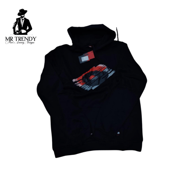 "O" Print 100% Pure Quality Cotton Hoodies - Image 2