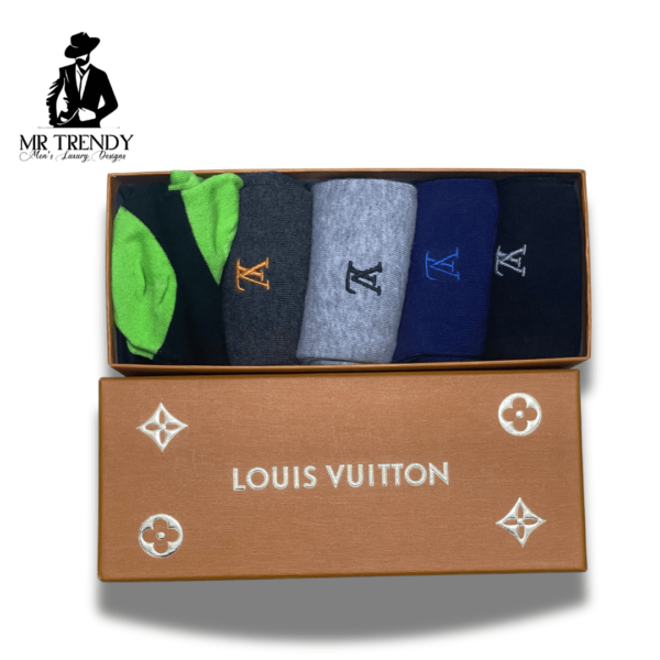 Louis Vuitton Men's Socks Random Design with Gift Box - Image 2