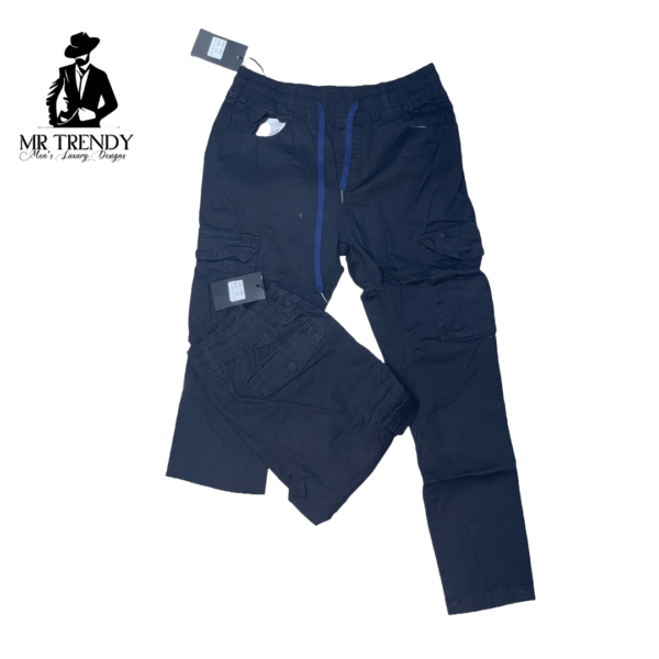 Black Drawstring Men's Cargo