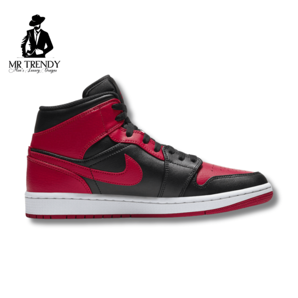 Nike Air Jordan 1 Mid Banned Black Red - Image 3