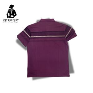 Stripped Maroon Polo T-shirt