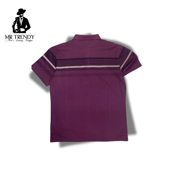 Stripped Maroon Polo T-shirt