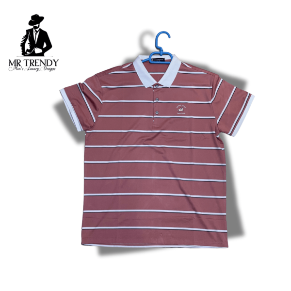 Light Pink Striped Polo