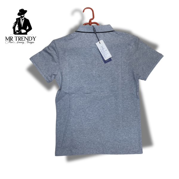 Grey Polo T-shirt for Men - Image 2