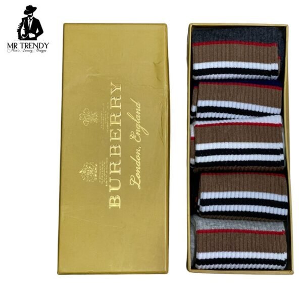 Burberry Socks for Men | 5-Pack with Premium Packaging - Image 2