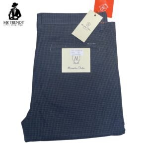 Grey Checked Casual Pants