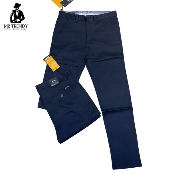 Dark Blue Casual Pants for Men - Image 2