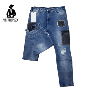 Patched Blue Jeans