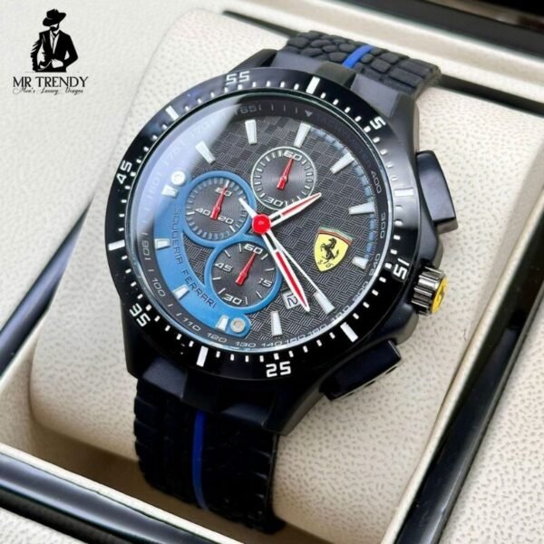 Ferrari Chronograph Square Round Dial Mens Watch - Image 7