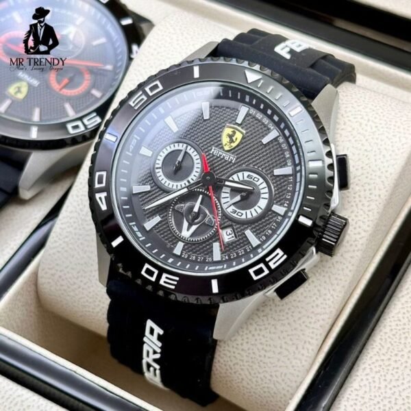 Ferrari Chronograph Square Round Dial Mens Watch - Image 5