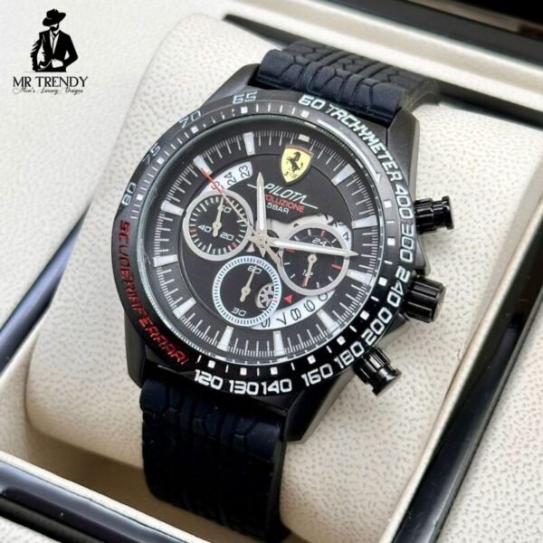 Ferrari Chronograph Square Round Dial Mens Watch - Image 3