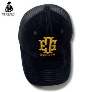 Black Custom Mesh Cap