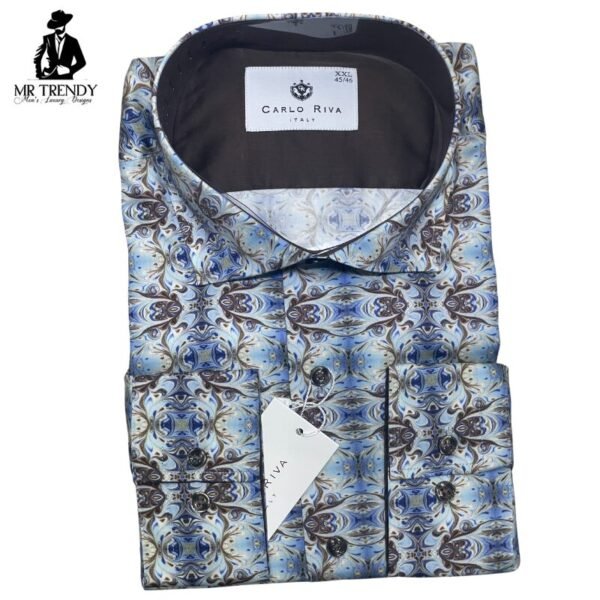 Blue & Brown Floral Shirt