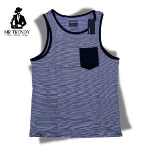 Blue & White Striped Vest