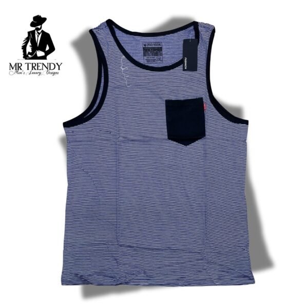 Blue & White Striped Vest