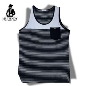Black & White Striped Vest
