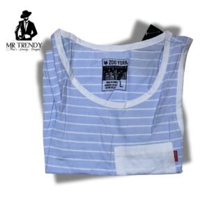 Light Blue Striped Vest