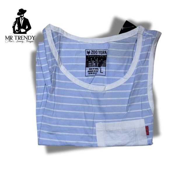 Light Blue Striped Vest