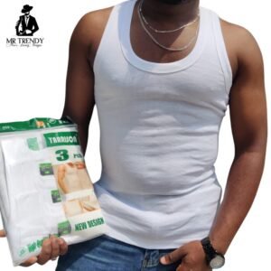 Plain White Men's Vests