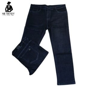 Black Denim Straight Jeans