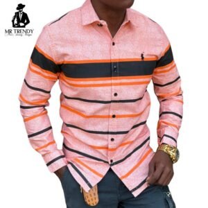 Orange Striped Shirts
