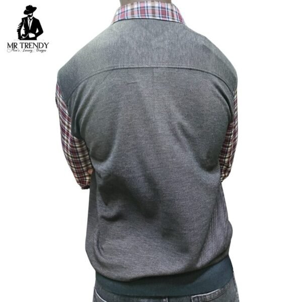 Maroon Plaid Sleeve Shirt