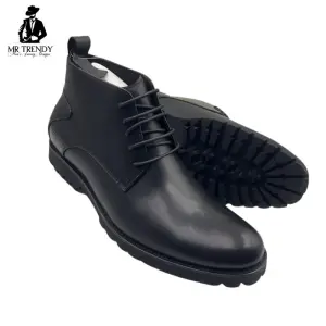 Black Clarks Leather Boots