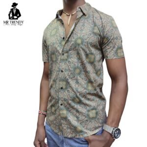 Green Designer Stretching Shirts