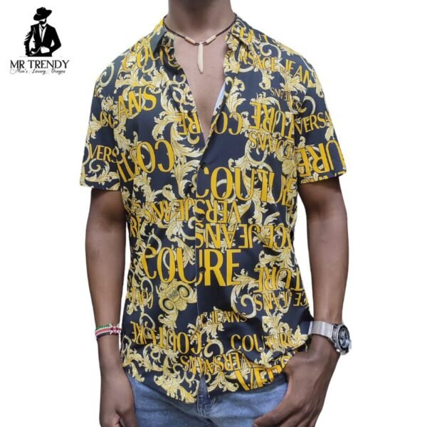 Gold Designer Stretch Shirt