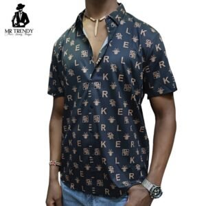 Black Designer Stretch Shirt