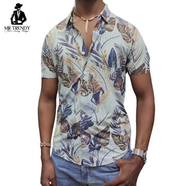 Cream Designer Stretching Shirts