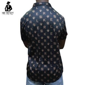 Black Designer Stretch Shirt