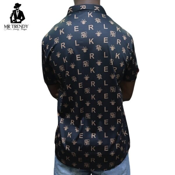 Black Designer Stretch Shirt