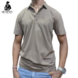 Striped Brown Polo Shirts