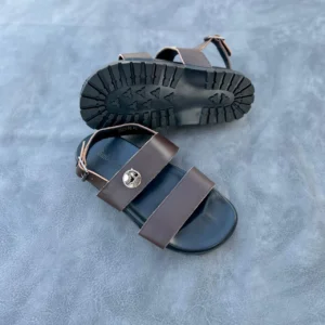Brown Dual Straps Sandals