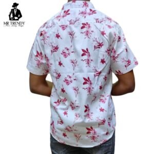 White-Red-short sleeved shirt