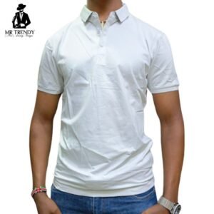 Dotted White Polo Shirts