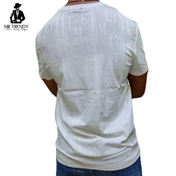 M Print White T-Shirts